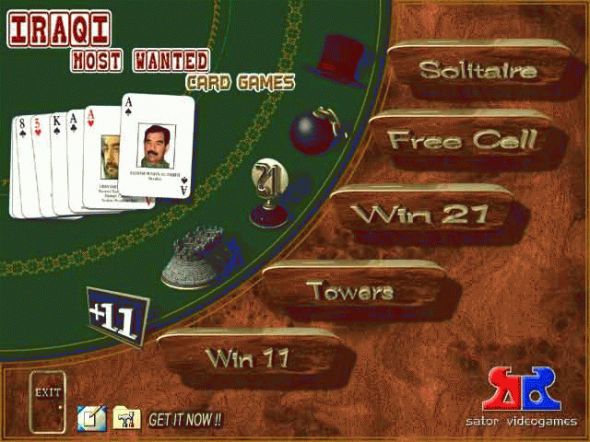 Iraqi Most Wanted, Card Games Screenshot