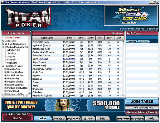 Titan Poker Screenshot