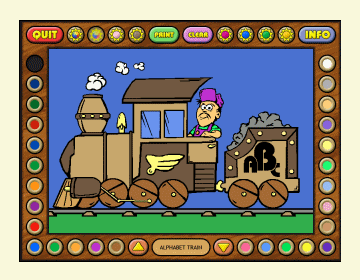 Coloring Book 5: Alphabet Train Screenshot