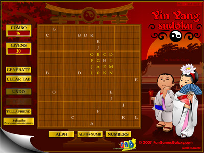 Yin Yang Sudoku Screenshot