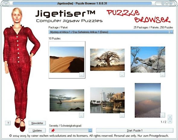 Jigetiser(tm): Africa 1 Package Screenshot