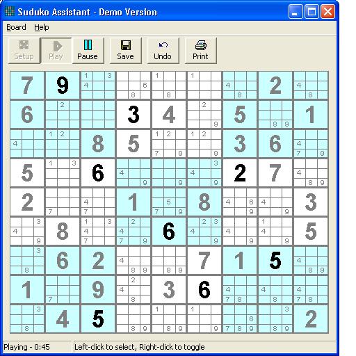 Sudoku Assistant Screenshot