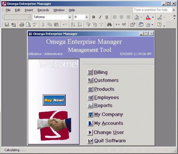 Omega Enterprise Manager Screenshot