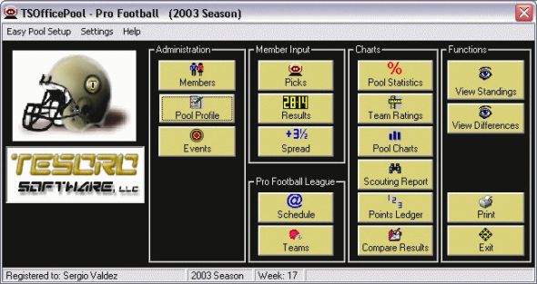 TSOfficePool - Pro Football Screenshot