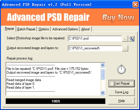 Advanced PSD Repair Screenshot