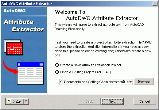 AutoCAD Attribute Extractor Screenshot