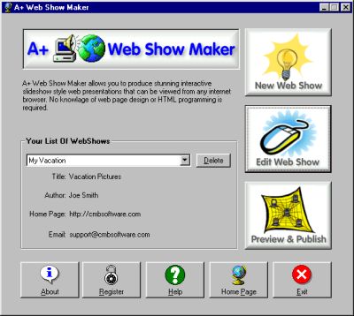 A+ Web Show Maker Screenshot