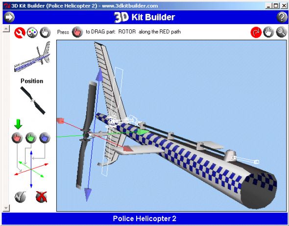3D Kit Builder (Police Helicopter 2) Screenshot