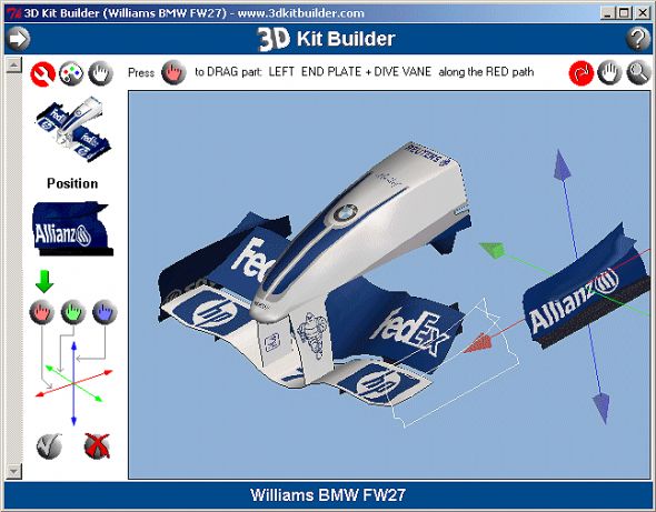 3D Kit Builder (Williams BMW FW27) Screenshot