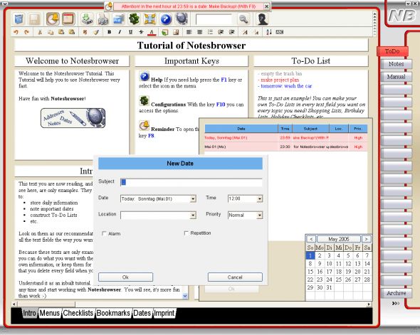 Notesbrowser Freeware Screenshot