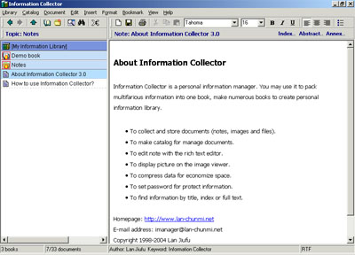 Information Collector Screenshot