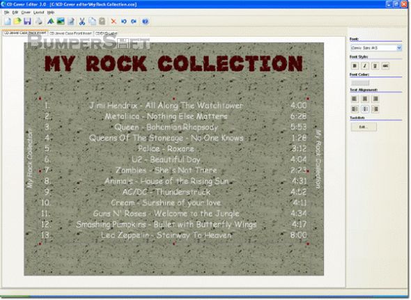 CD-Cover Editor Screenshot