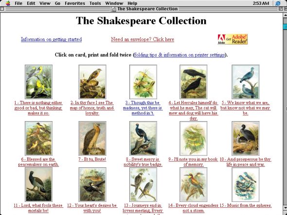 The Shakespeare Collection Screenshot