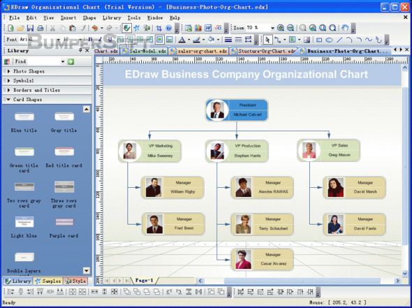 EDraw Organizational Chart Screenshot