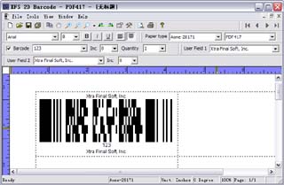 XFS 2D Barcode Screenshot
