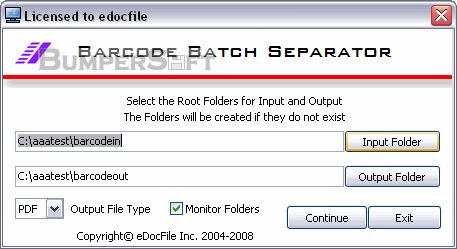 Barcode Batch Separator Screenshot