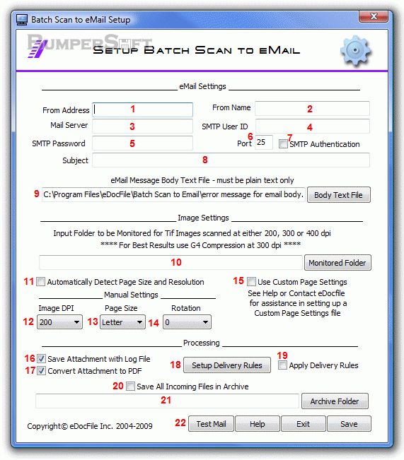 Batch Scan to Email Screenshot
