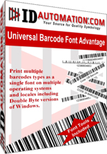 IDAutomation Universal Barcode Font Advantage Screenshot
