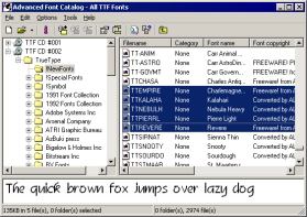Advanced Font Catalog Screenshot