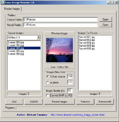 Easy Image Resizer Screenshot