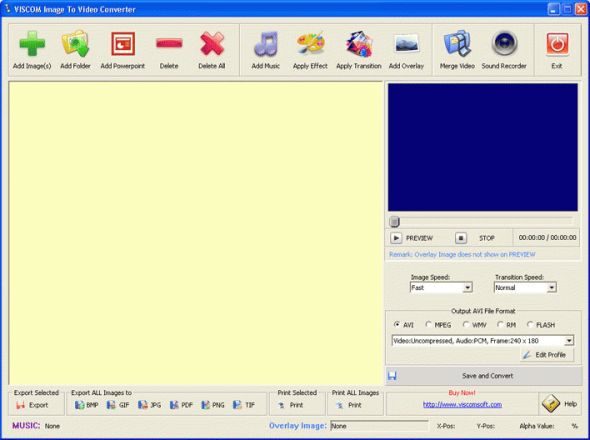 VISCOM Image to Video Converter Screenshot