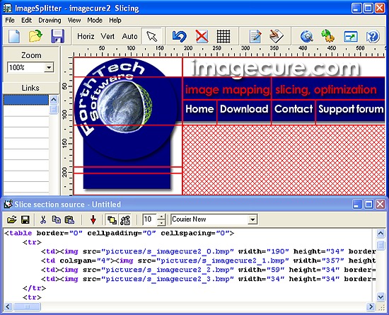 HTML Image Splitter Screenshot