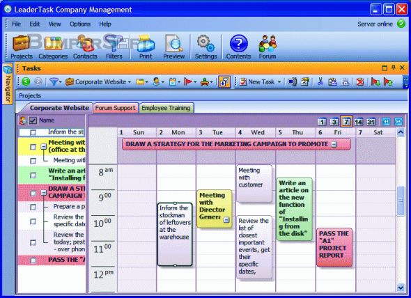 LeaderTask Company Management Screenshot