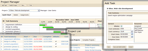 WebAsyst Project Manager Screenshot