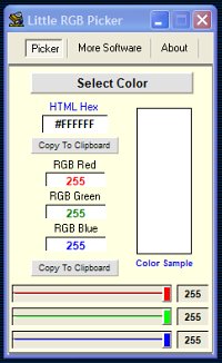 Little RGB Color Picker Screenshot