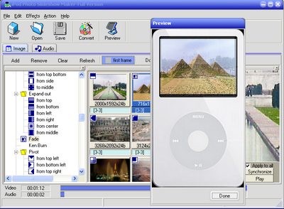 iPod Photo Slideshow Maker Screenshot
