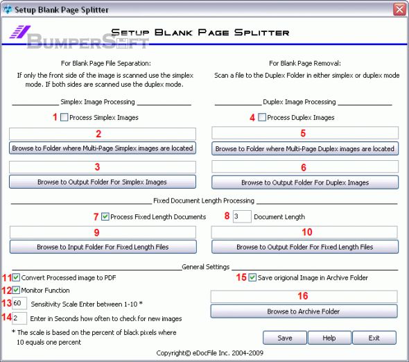 Blank Page Splitter Screenshot