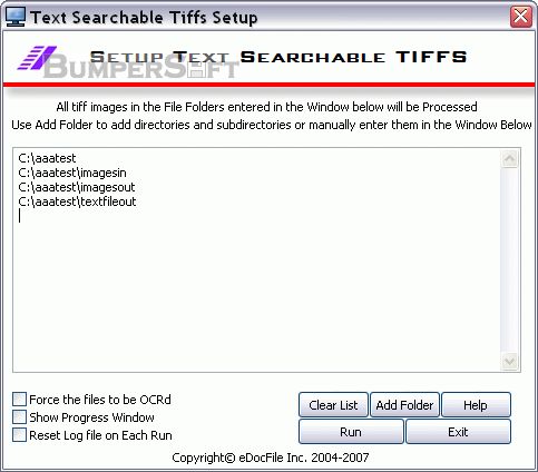 Text Searchable Tiffs Screenshot