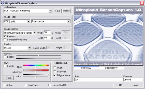 Miraplacid Screen Capture Screenshot