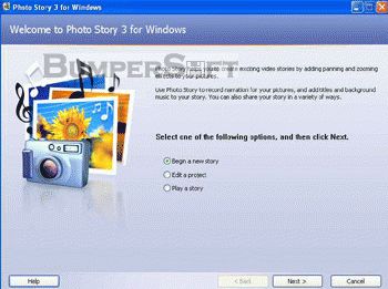 Microsoft Photo Story 3 for Windows XP Screenshot