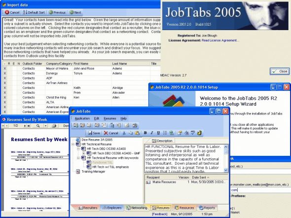 JobTabs 2005 Screenshot