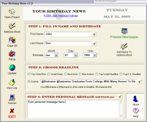 Your Birthday News Screenshot