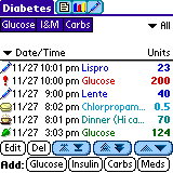 UTS Diabetes for Palm OS Screenshot