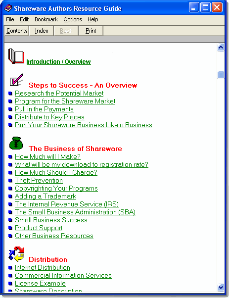 Shareware Authors Resource Guide Screenshot