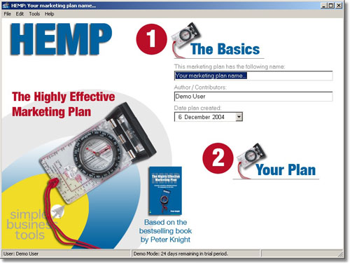 Highly Effective Marketing Plan (HEMP) Screenshot