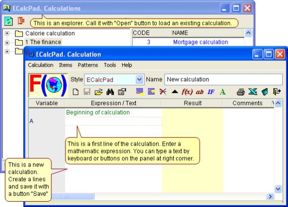 ECalcPad Screenshot
