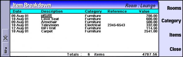 RMRHome (Nokia) - Home Inventory Tracker Screenshot