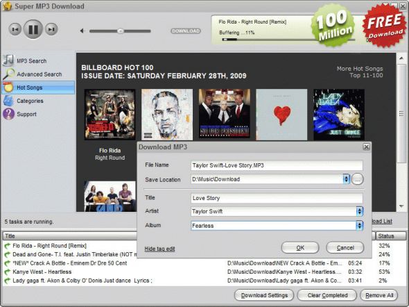 Super MP3 Download Screenshot