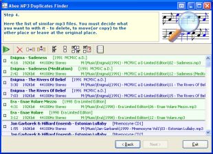Abee MP3 Dublicates Finder Screenshot