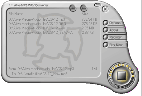 Alive MP3 WAV Converter Screenshot