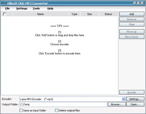Xilisoft OGG MP3 Converter Screenshot