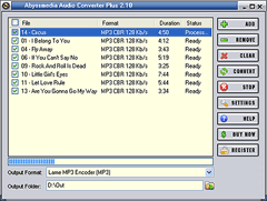 AbyssMedia Audio Converter Plus Screenshot