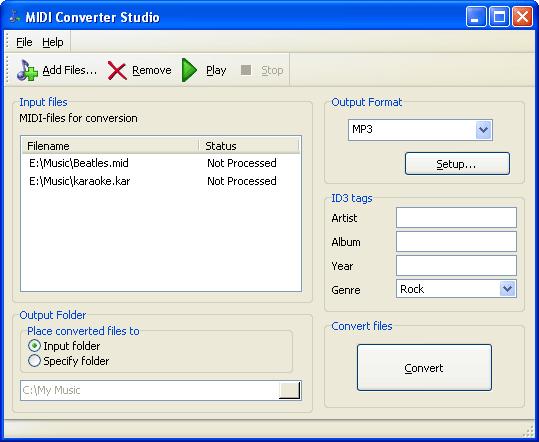 MIDI Converter Studio Screenshot
