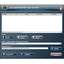 Color7 iPod/PSP/3GP Video Converter Screenshot