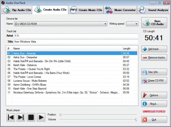 Audio One Pack Screenshot