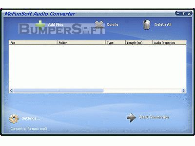 McFunSoft Audio Converter Screenshot
